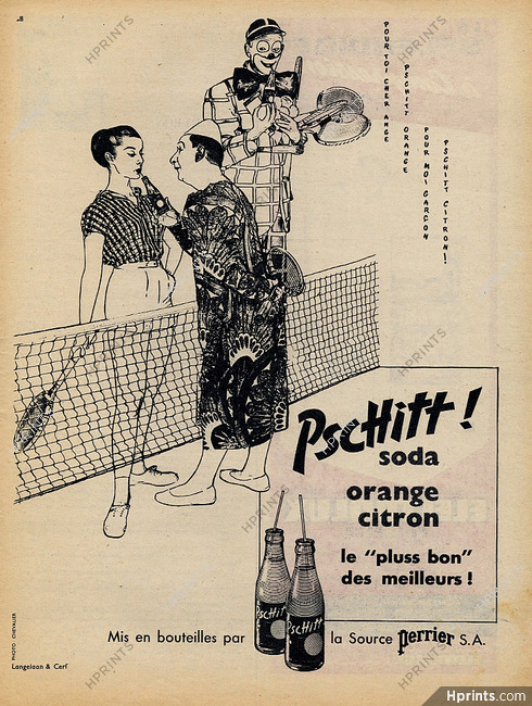 Pschitt 1956 Clown, Tennis, Photo Chevalier