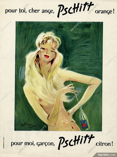 Pschitt 1955 Domergue, topless