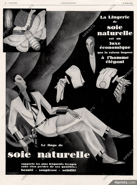 Soie Naturelle 1929 Housecoat Man, Daniel Rebour