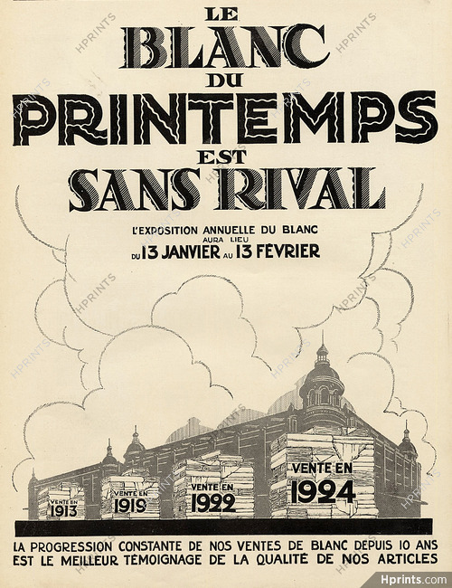 Au Printemps 1925 Le Blanc, Store