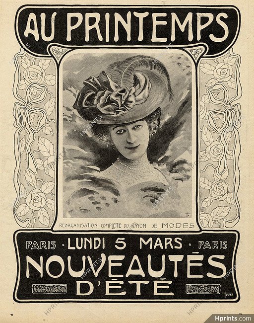 Au Printemps 1906 Art Nouveau, Heuzé