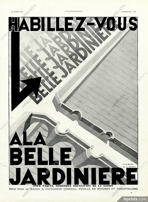 Belle Jardinière 1931 Pont-Neuf, Graphic, M.de Rechen, A.Norgeu
