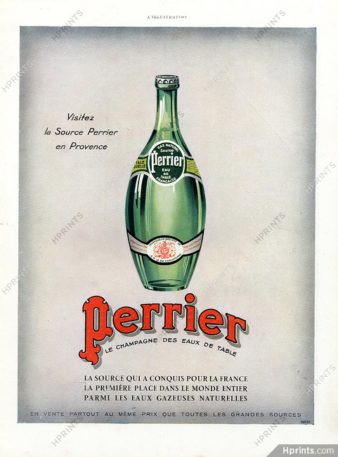 Perrier (Water) 1935 — Drinks — Advertisement