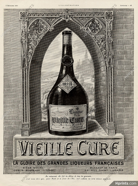 Vieille Cure 1924 medieval — Boissons — Publicité Ancienne
