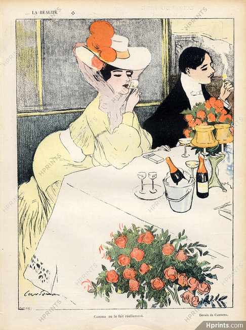 Cardona 1904 "The Reality" Elegant, Art Nouveau Style, Restaurant