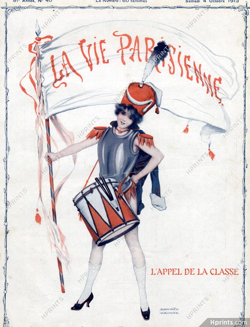 Raphaël Kirchner 1913 The Roll Call, Parade, Costume