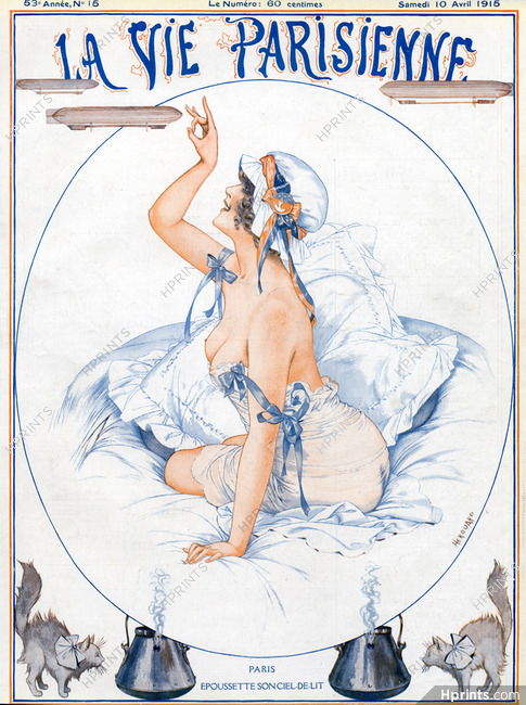 Chéri Hérouard 1915 Sexy Girl Topless Babydoll Nightie
