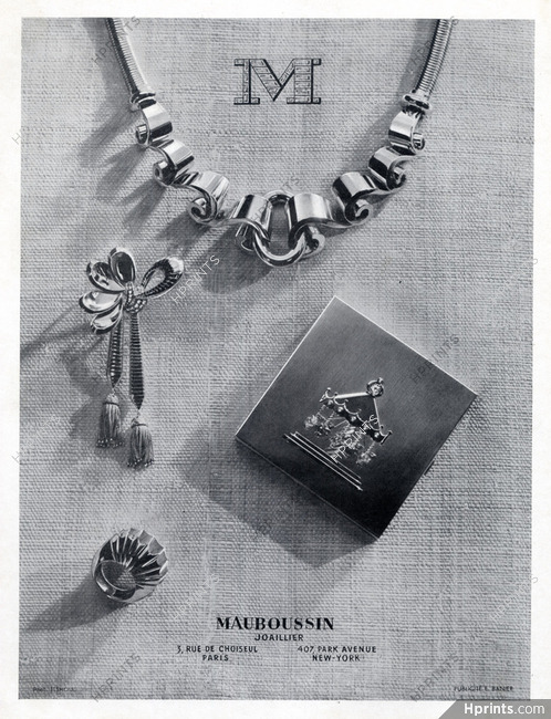 Mauboussin 1946 Set of Jewels, Cigarette Case
