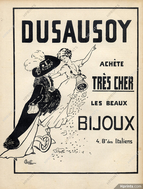 Dusausoy 1909 Chenet, Achète Très Cher Les Beaux Bijoux