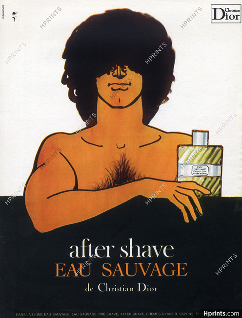 Christian Dior (Perfumes) 1972 Eau Sauvage After Shave René Gruau
