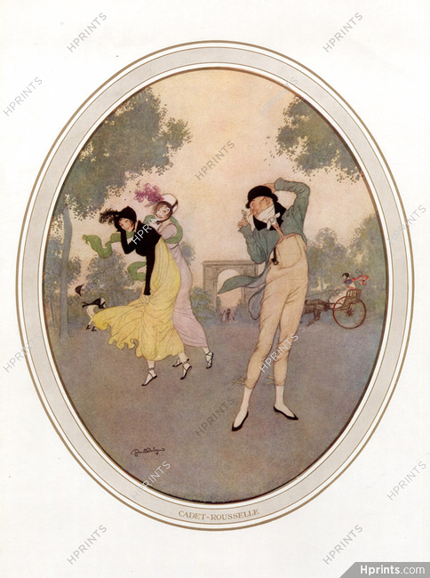 Edmund Dulac 1913 19th Century Costumes, Cadet Rousselle