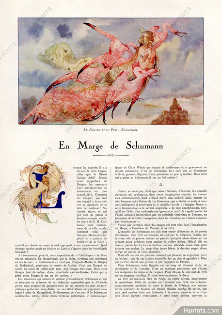 En Marge de Schumann, 1922 - Gustav Adolf Mossa Le Paradis et la Péri, Mythology