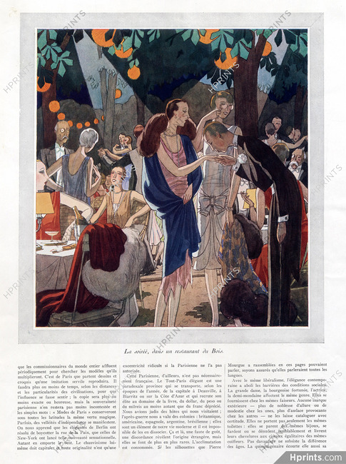 Pierre Mourgue 1926 Bois de Boulogne, Dancing Elegant Roaring Twenties