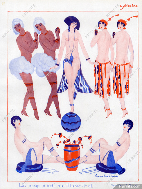 Sacha Zaliouk 1926 Chorus Girl Nude, Music Hall