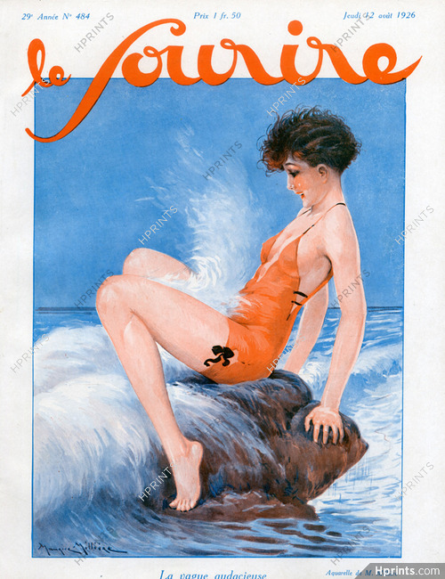 Maurice Millière 1926 Bathing Beauty, Swimwear