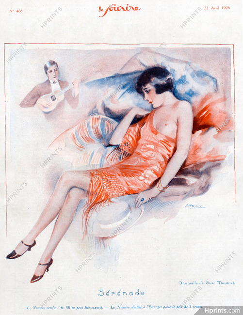 Suzanne Meunier 1926 Serenade, Sexy Girl, Topless
