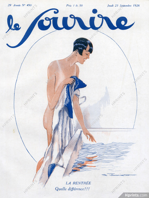 Henry Fournier 1926 Nude, Bathing Beauty