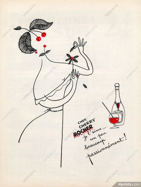 Cherry Rocher (Drinks) 1959 Philibert Charrin