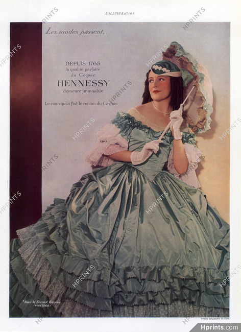 Hennessy (Cognac) 1936 Les Modes Passent... n°4. Sous le Second Empire, Photo Scaioni