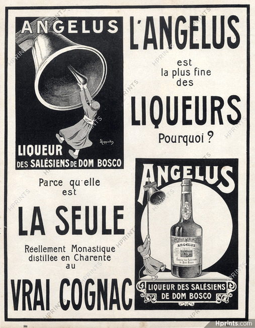 Angelus (Liqueur) 1909 Salésiens de Dom Bosco, Leonetto Cappiello