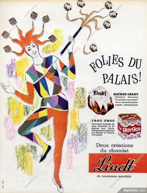 Lindt (Chocolates) 1964 Harlequin, Soyer Hoffer