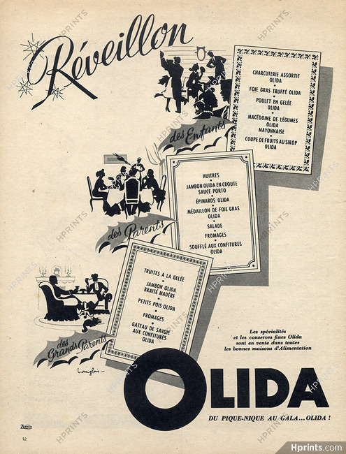 Olida (Food) 1952 J. Langlais