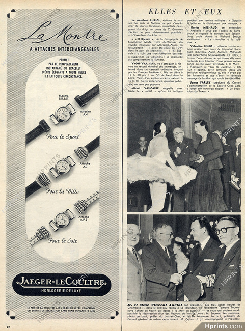 Jaeger-leCoultre (Watches) 1952 Attaches Interchangeables