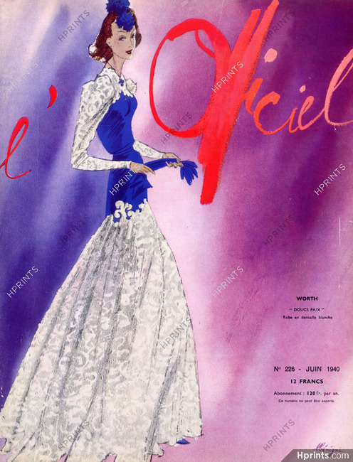 Worth 1940 Evening Gown Leon Benigni