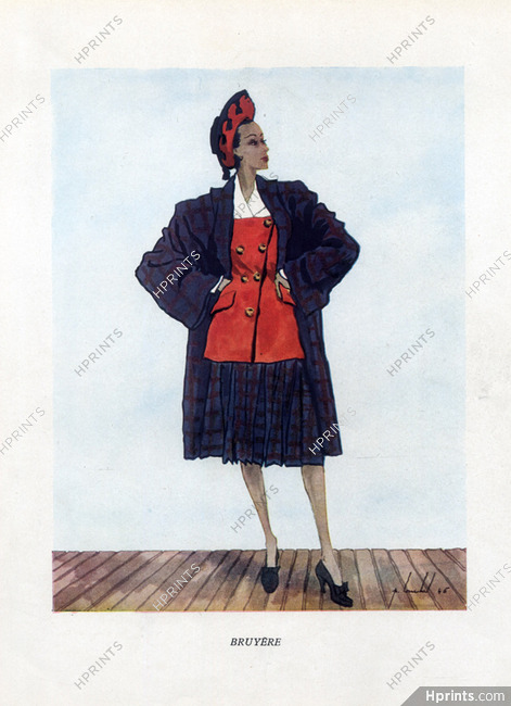 Bruyere 1946 Manteau, suit, Pierre Louchel
