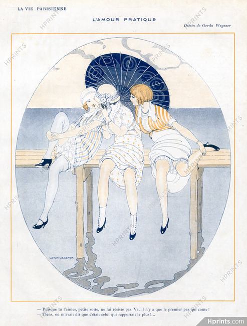 Gerda Wegener 1913 Girls Speaking about the Love
