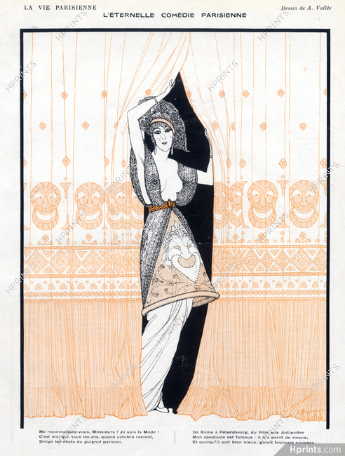 Armand Vallée 1913 Elegant Parisienne, Art Deco Style