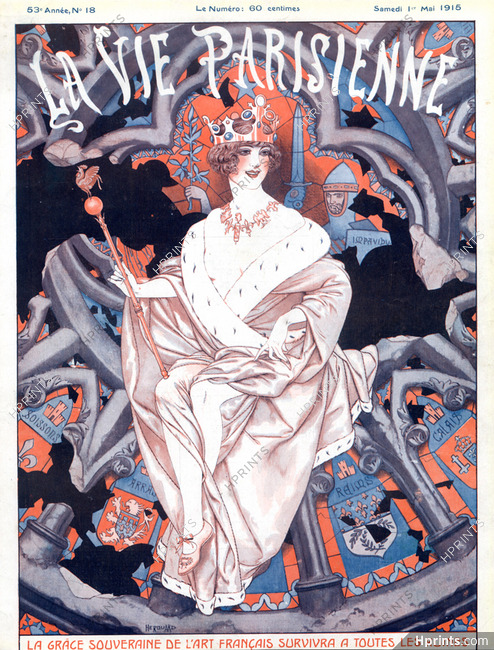 Hérouard 1915 ''La Grace Souveraine de l'Art Francais...'' medieval, Her Majesty the Queen Medieval Costume