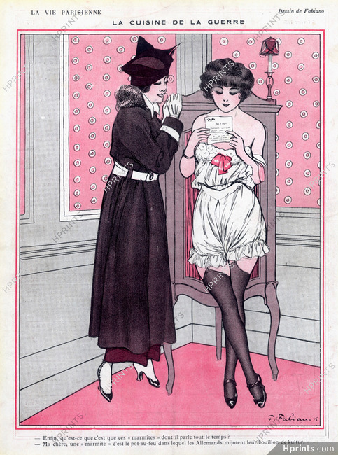 Fabien Fabiano 1915 Sexy Girl Babydoll Lingerie