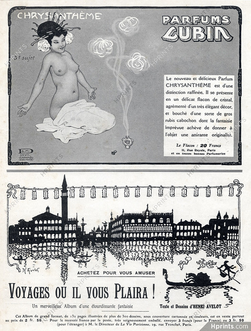 Lubin 1913 Chrysantheme, Raphael Kirchner & Henri Avelot Album Voyages
