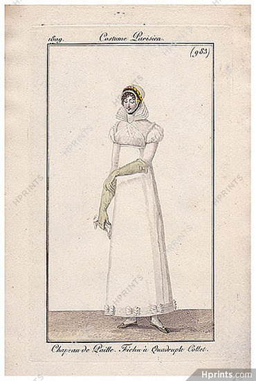 Le Journal des Dames et des Modes 1809 Costume Parisien N°983