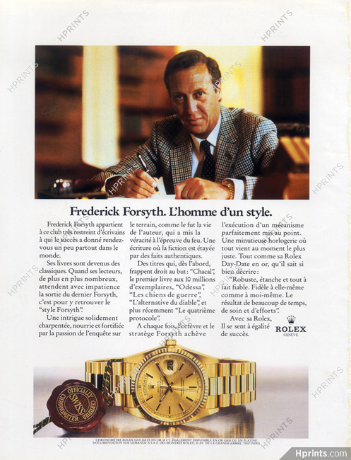 Rolex (Watches) 1988 Chronometre Day-Date Frederick Forsyth Portrait