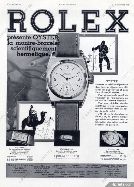 Rolex (Watches) 1932 Models Oyster, Prince, Princesse