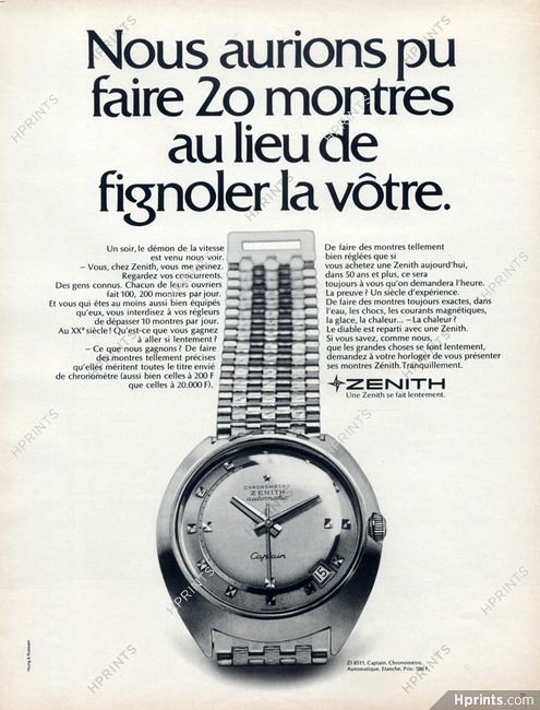 Zenith (Watches) 1966 Chronometre Automatic Captain