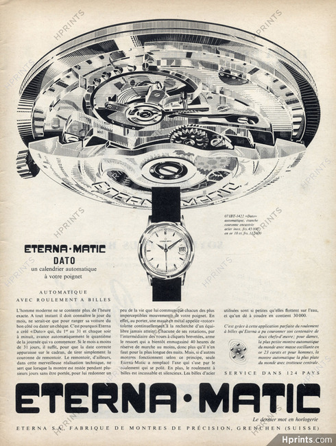 Eterna (Watches) 1955 Model Dato