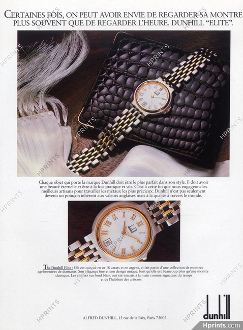 Alfred Dunhill (Watches) 1987 Model Elite