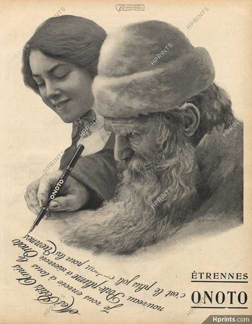 Onoto (Pens) 1908 Santa, A.Ehrmann