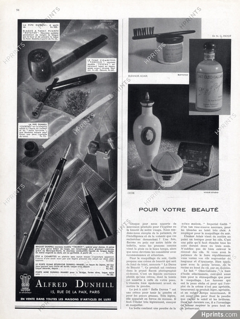 Alfred Dunhill 1934 Model Lighter Tallboy, Pen Namiki, Tobacco Pipe Cocktail