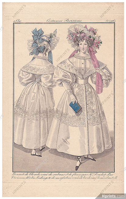 Le Journal des Dames et des Modes 1830 Costume Parisien N°2796
