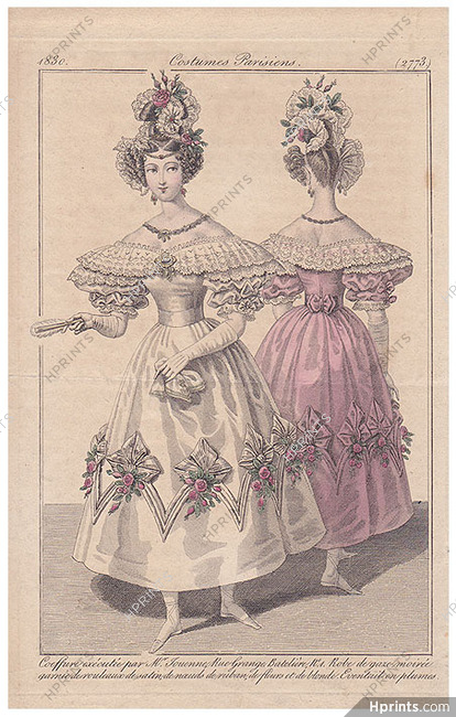 Le Journal des Dames et des Modes 1830 Costume Parisien N°2773