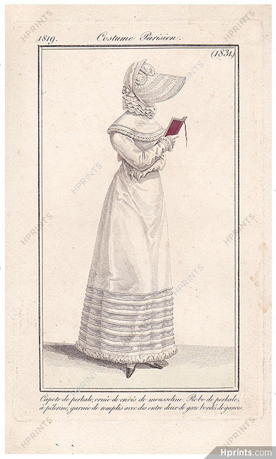 Le Journal des Dames et des Modes 1819 Costume Parisien N°1831