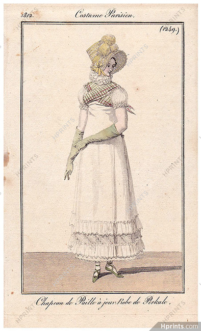 Le Journal des Dames et des Modes 1812 Costume Parisien N°1249