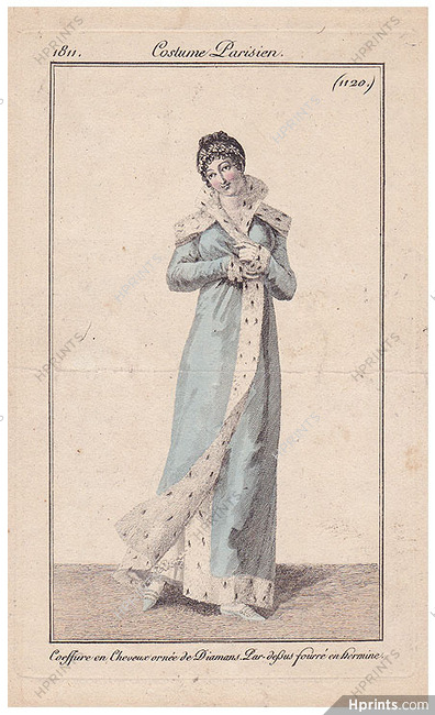 Le Journal des Dames et des Modes 1811 Costume Parisien N°1120