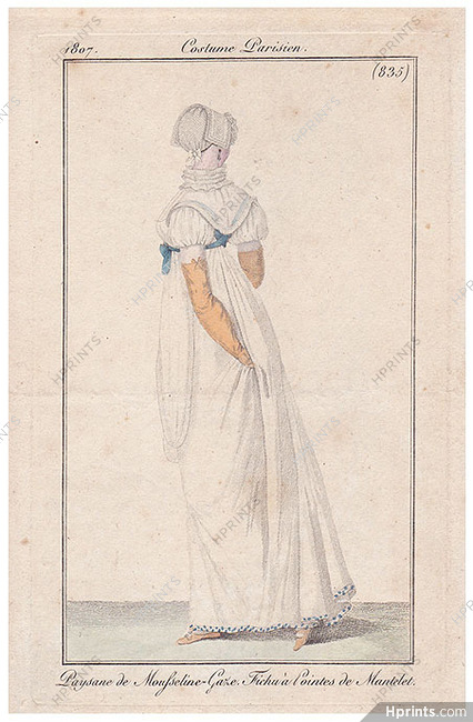 Le Journal des Dames et des Modes 1807 Costume Parisien N°835