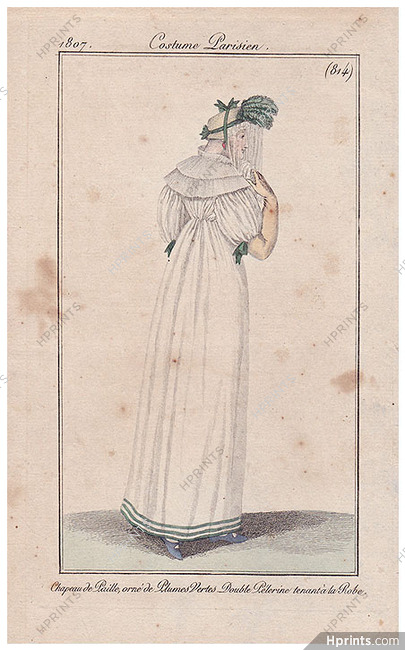 Le Journal des Dames et des Modes 1807 Costume Parisien N°814