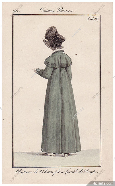 Le Journal des Dames et des Modes 1817 Costume Parisien N°1623 Horace Vernet